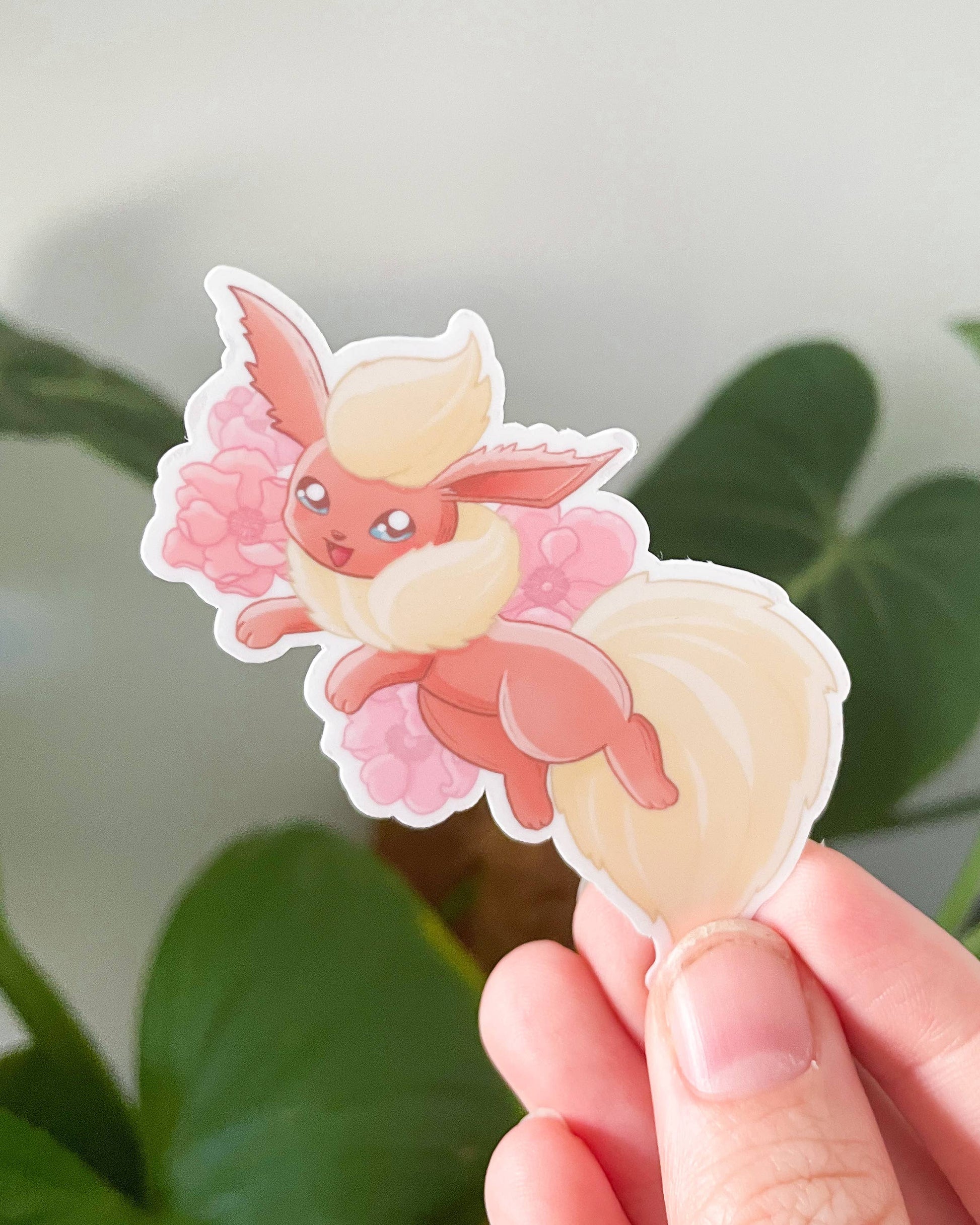 Flareon Waterproof Die Cut Sticker - 2.8 in Pokemon Sticker Sarah May Arts