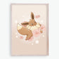 Eevee Print | Fine Line Pokemon Eeveelution Floral Art Sarah May Arts