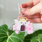 Onigiri Acrylic Charm | Japanese Food Floral Keychain Sarah May Arts