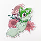 Sprigatito Die Cut Sticker - 2.4in Pokemon Floral Sticker Sarah May Arts