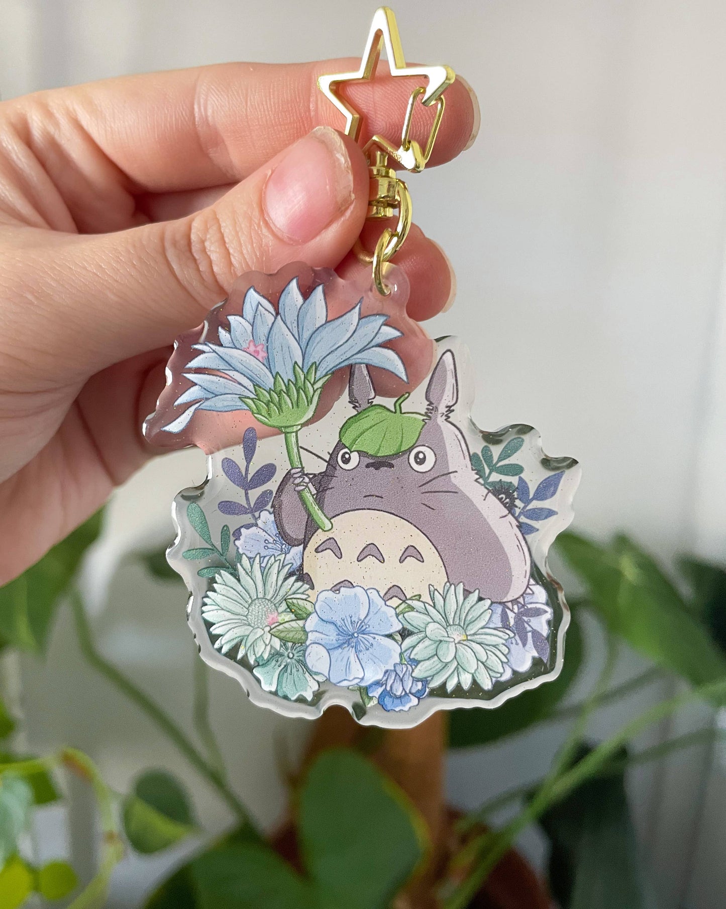 Forest Spirit Acrylic Charm | Anime Floral Keychain Sarah May Arts