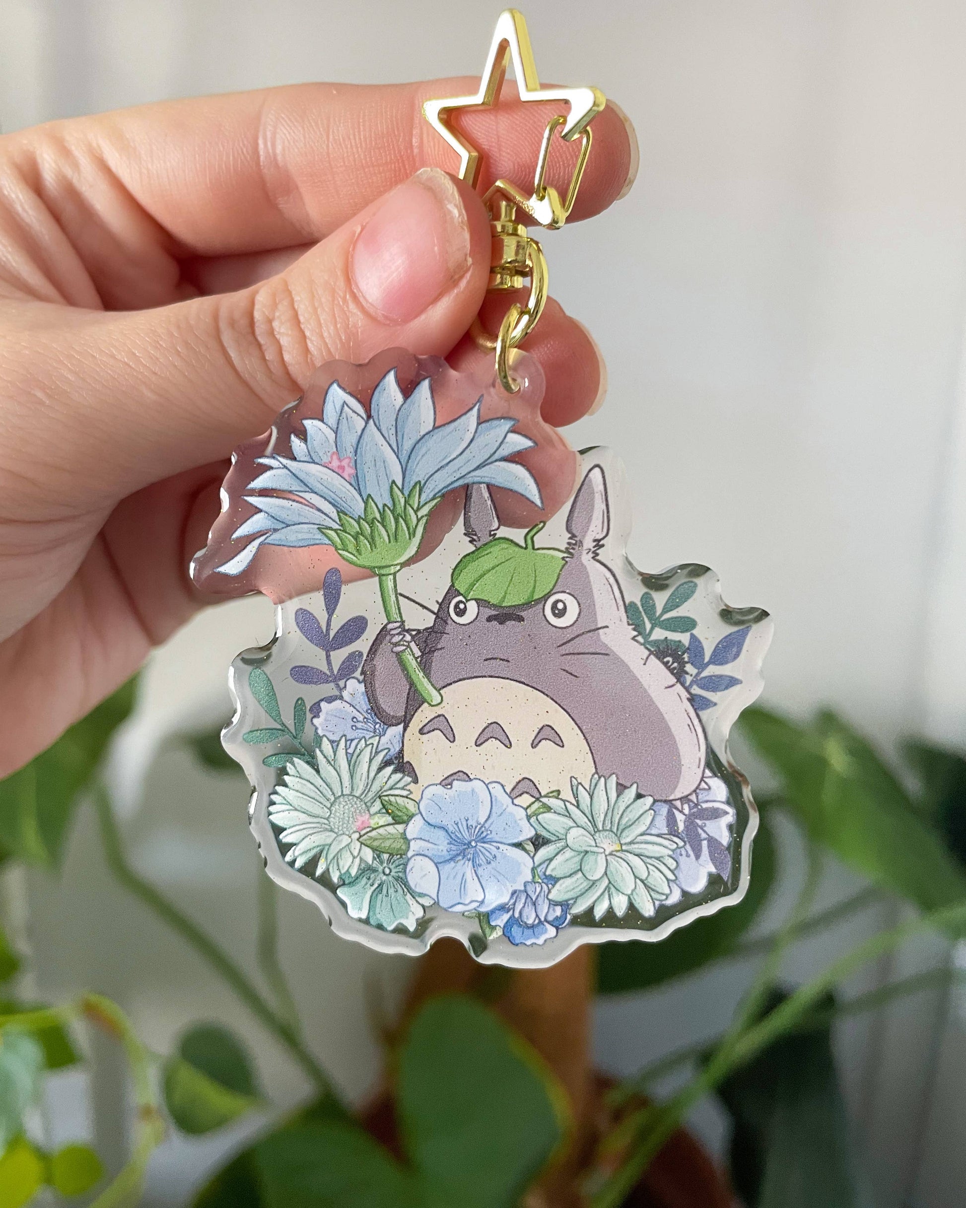 Forest Spirit Acrylic Charm | Anime Floral Keychain Sarah May Arts