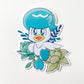 Quaxly Waterproof Die Cut Sticker - 2.4 inch Pokemon Sticker Sarah May Arts