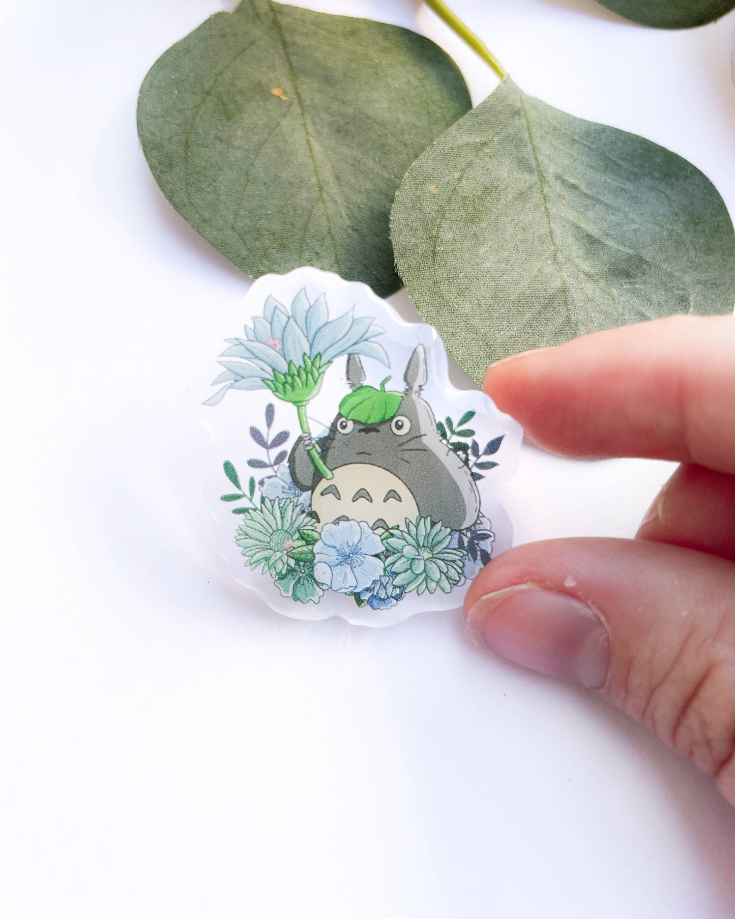 Forest Spirit Acrylic Pin | Anime Floral Pin Sarah May Arts