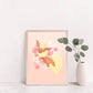 Flareon Print | Fine Line Pokemon Eeveelution Floral Art Sarah May Arts