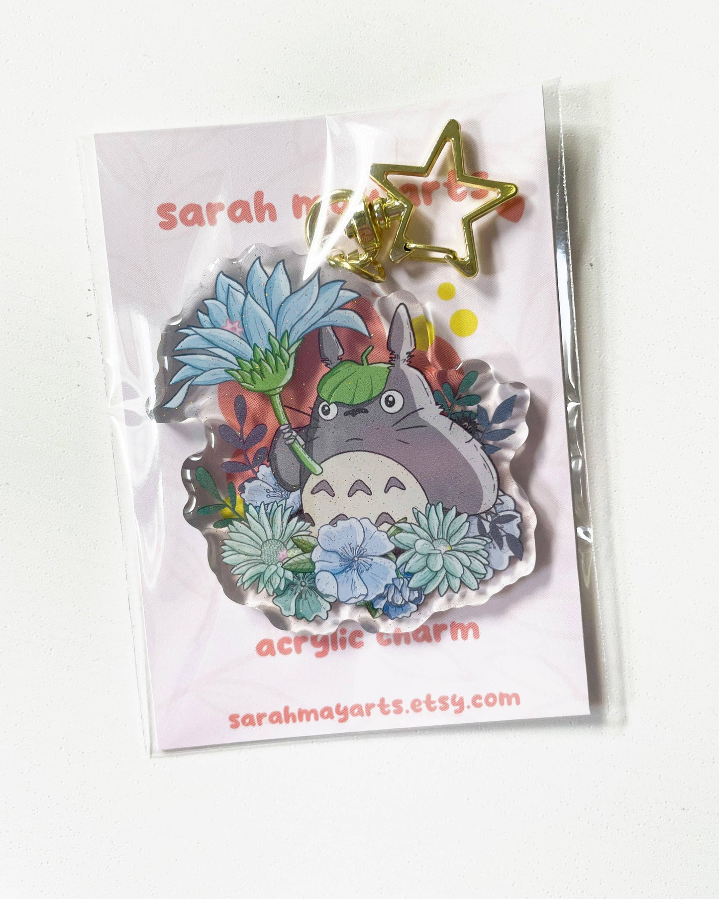 Forest Spirit Acrylic Charm | Anime Floral Keychain Sarah May Arts