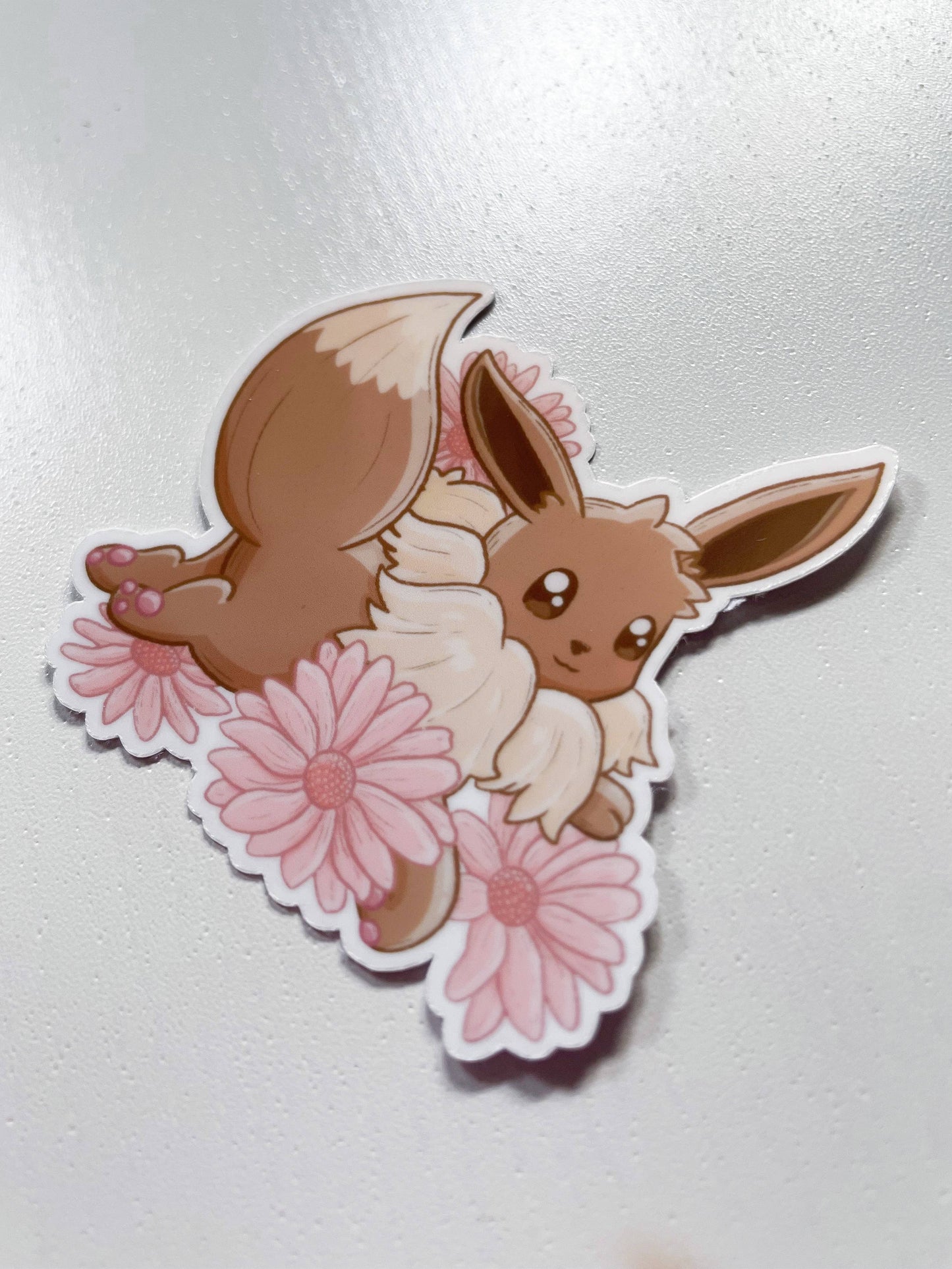 Eevee Waterproof Die Cut Sticker - 2.8 inch Pokemon Sticker Sarah May Arts