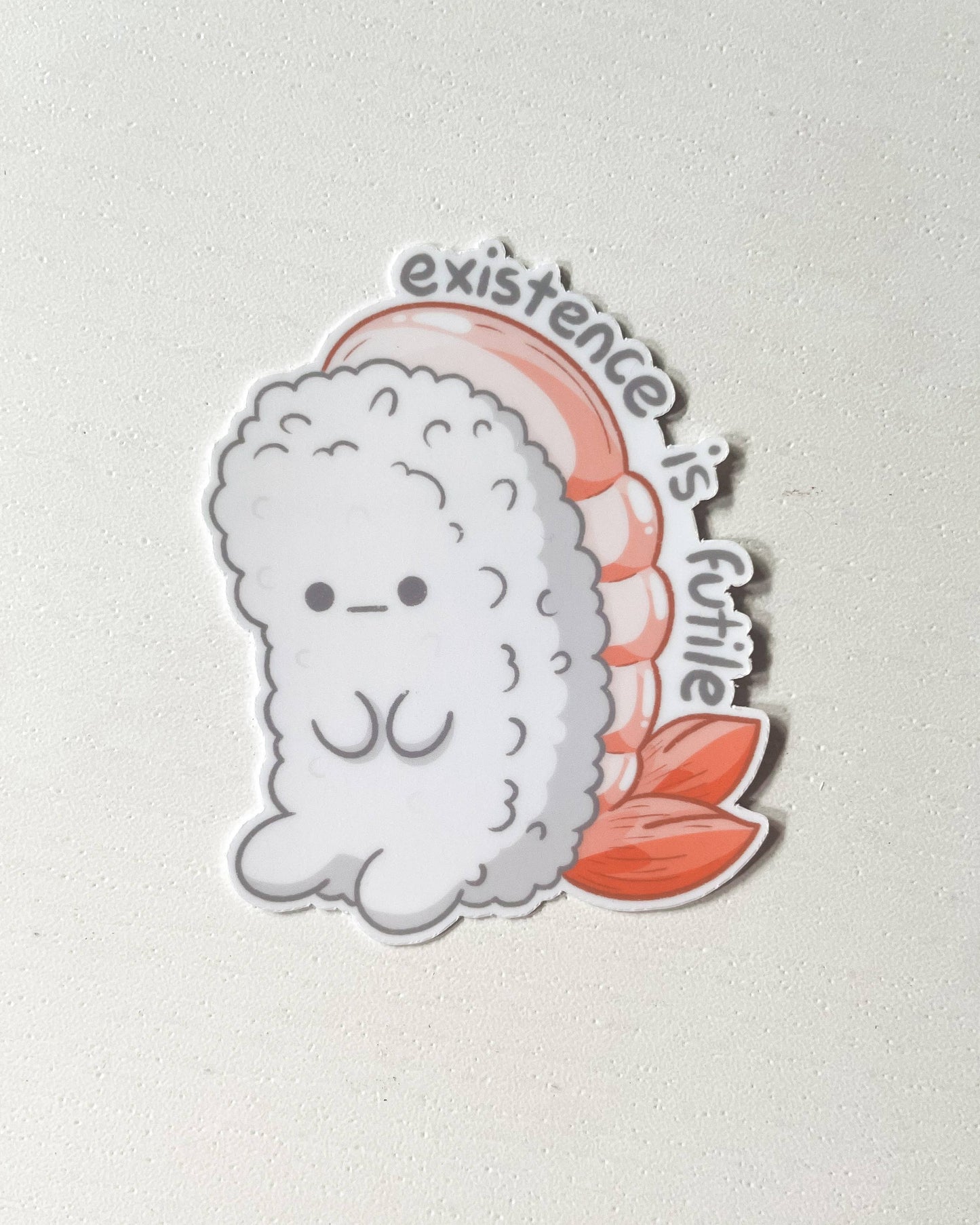 Existential Sushi Vinyl Waterproof Die Cut Sticker Sarah May Arts