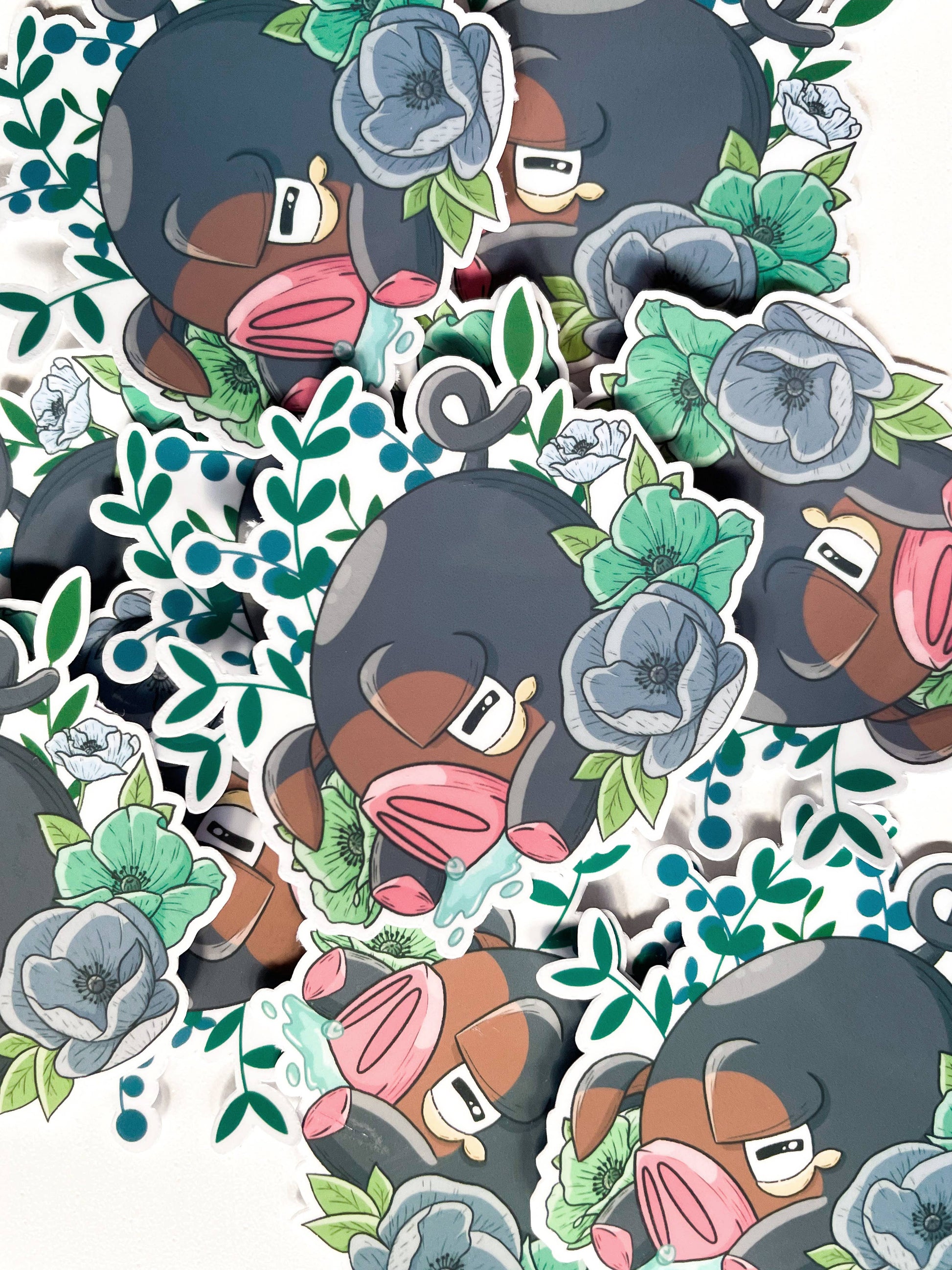 Lechonk Waterproof Die Cut Sticker - 2.5in Pokemon Sticker Sarah May Arts